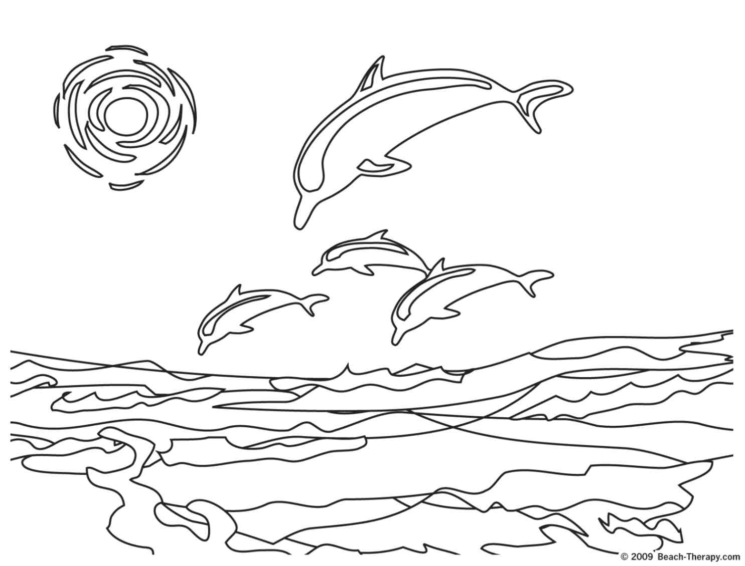 Раскраска из серии Дельфины