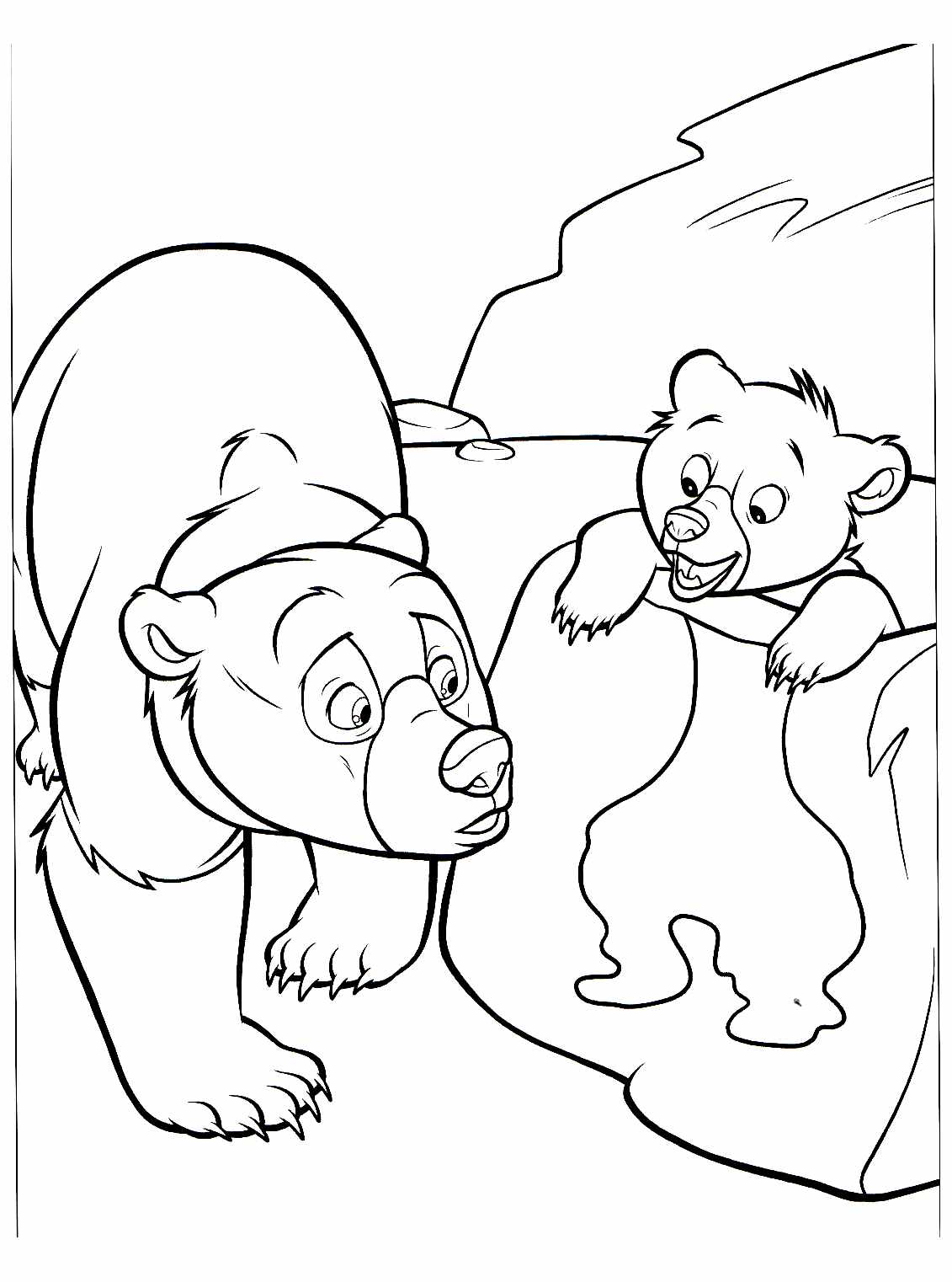 Раскраска из серии Братец медвежонок